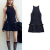 Fall and Winter New Women's Clothing Sexy off-the-Shoulder Waist Two Side Strap Decoration Mini Dress 4764261