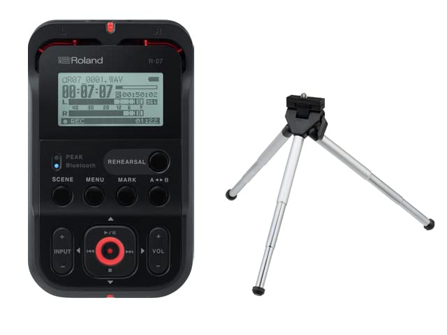 

Roland Audio Recorder Black Mini Tripod Set High-Resolution R-07(BK) +