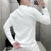 European Trendy Men's Slim-Fit Printed Hoodie: New Autumn/Winter Versatile Round Neck Top.