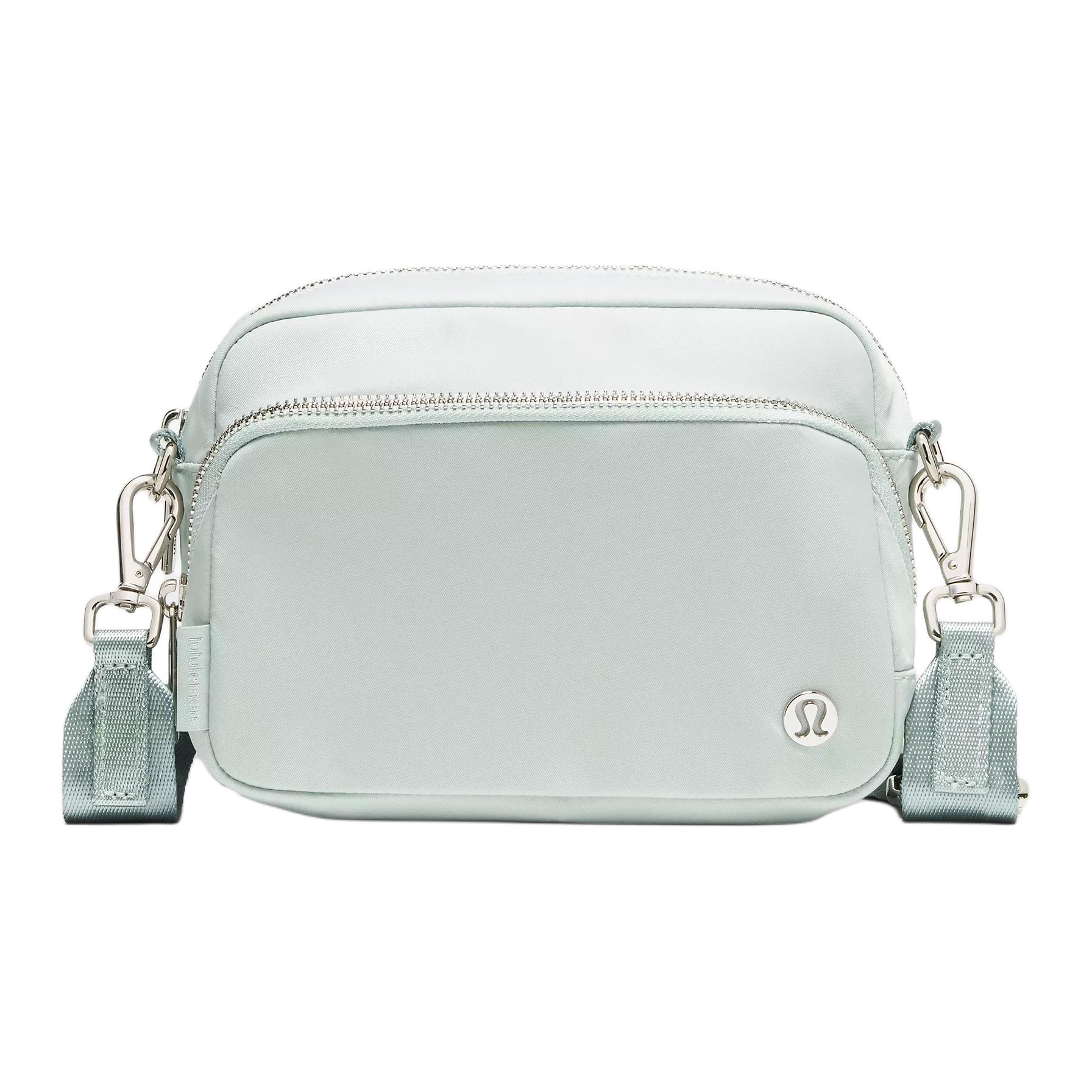 Lululemon Everywhere 2L Brand Logo Solid Design Nylon And Polyester Crossbody Bag Women bags Pelican Silver LU9C80S-073250 Pelican & Silver