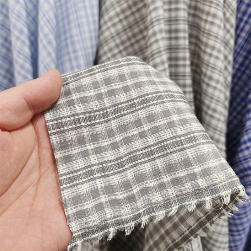 

100/300/500cm Stripe Jacquard Solid Color Check Fabric for Handmade DIY Sewing Scrunchies Doll Clothes Blouses Skirt Dresses 100x145cm