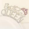 Birthday Crowns for Women, Birthday Queen Rhinestone Tiara, Happy Birthday Queen Headband, Birthday Crown for Girls Tiaras
