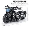 Children's TikTok Influencer Pull-Back Toy: Boys' Motorcycle & Car Alloy Model