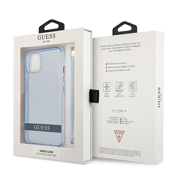 Guess Guhcp13Mhtsgsb Iphone 13 / 14 / 156.1 Niebieski/Blue Hardcase Translucent Strap