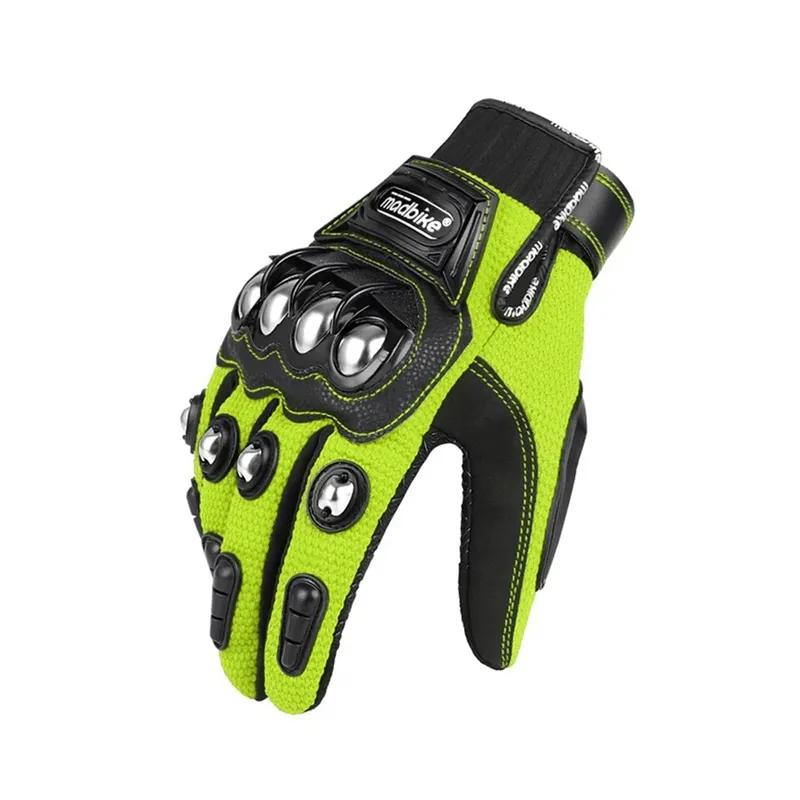 Motobike Motorcycle Knitting Unisex Moto Touch Screen Breathable Motocross Riding Racing Alloy Protective Full Finger Gloves