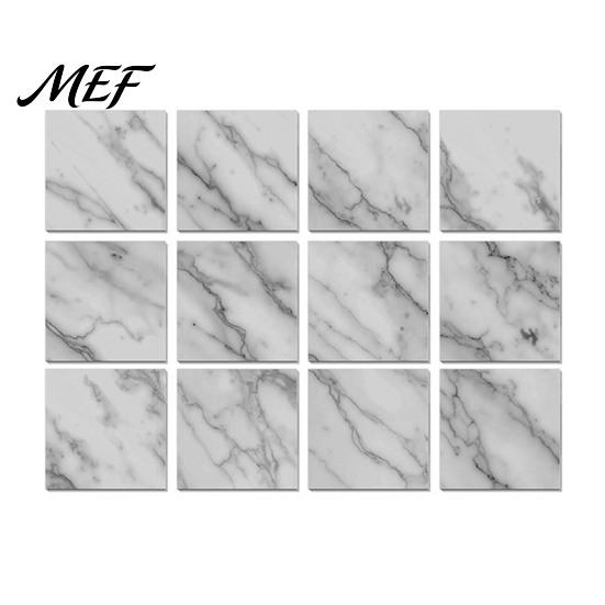 Easy Apply Wall Renovation Sheets 12PCS Imitation Marble Pattern Stickers, Self-Adhesive Waterproof EVA DIY Home Improvement Tile Decals Tiles,