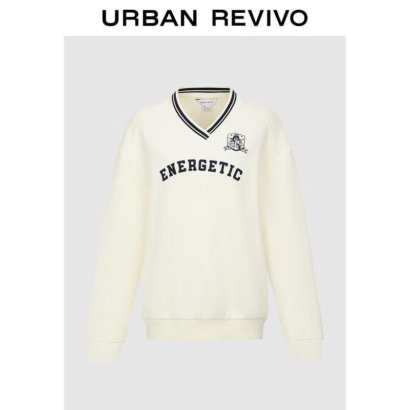 

Женский свитшот UR с V-образным вырезом и надписью в университетском стиле L