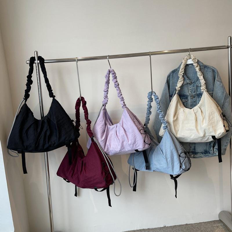 New Large-capacity Bag Women's Fashion Versatile Shoulder Bag Korean Pleated Commuter Dumpling Bag Messenger Bag