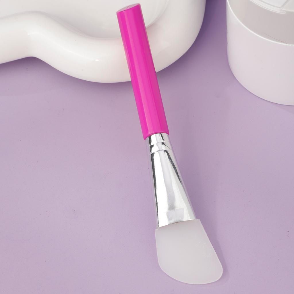 Slant Tail Rod Soft Head Silicone Mask Brush Hydrotherapy Application Mud Film Face Application Silicone Beauty Salon Film Adjustment Brush