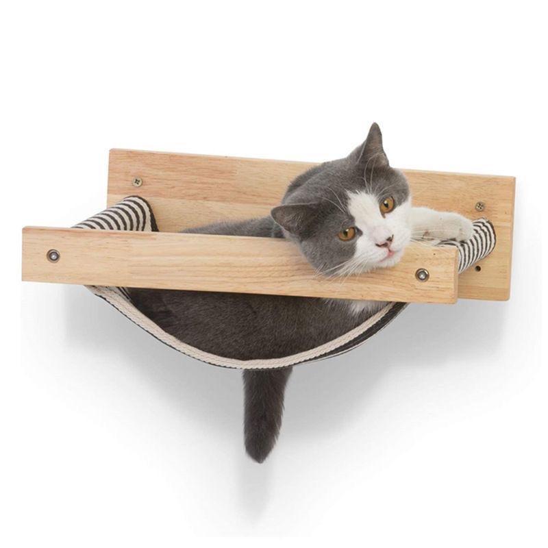 Wall-Mounted Cat Scratching Furniture Cat Tree Tower Cats Climbing Perches Scratching Post Pet Wall Steps for Sleeping Playing