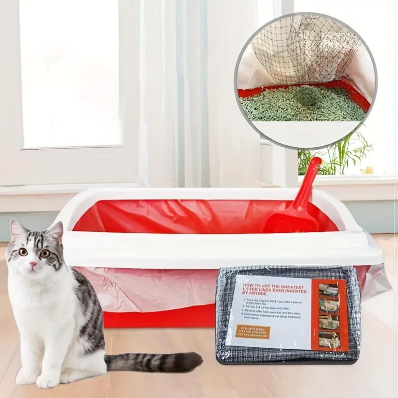 10 Pieces of No-Shovel Disposable Cat Litter Bags - Fast, Convenient and Sanitary