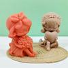 Cute Little Girl Silicone Moulds Scented Candle Molds DIY Cake Chocolate Decor