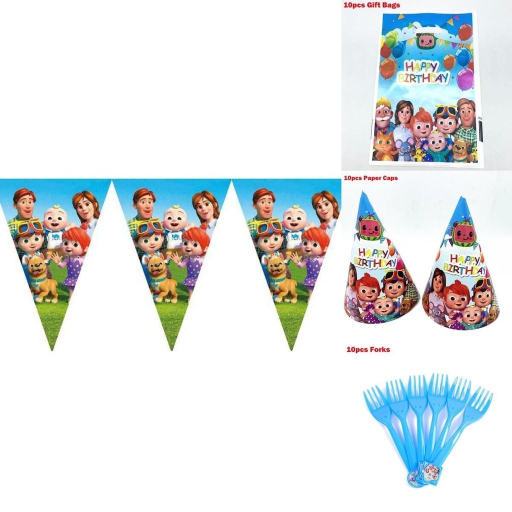 Colorful Kids Birthday Party Supplies Featuring Joyful Plates And Happy Banners