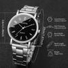 2PCS/Set Men Business Watches Fashion Analog Quartz Watch Reloj Hombre