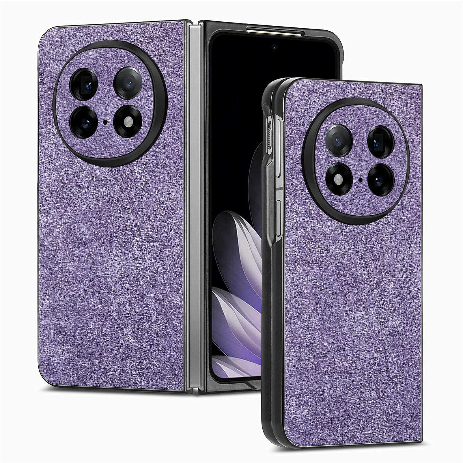 

For Oppo Find N5 5G Case Shockproof Slim Retro Leather Phone Back Cover Black