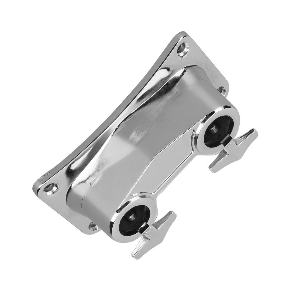 Silver Extension Bracket Metal Connecting Clamp Durable Bass Drum Bracket Drum Set Accessory