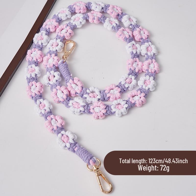 

Handwoven Crossbody Anti-Lost Daisy Phone Lanyard