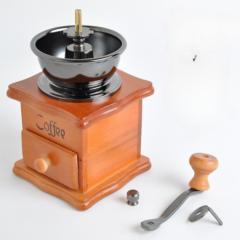 Macinacaffè Manuale a Manovella Vintage - Macina Caffè Manuale con Macine in Ceramica per Espresso, French Press e Pour Over - Macinacaffè Portatile per Chicchi