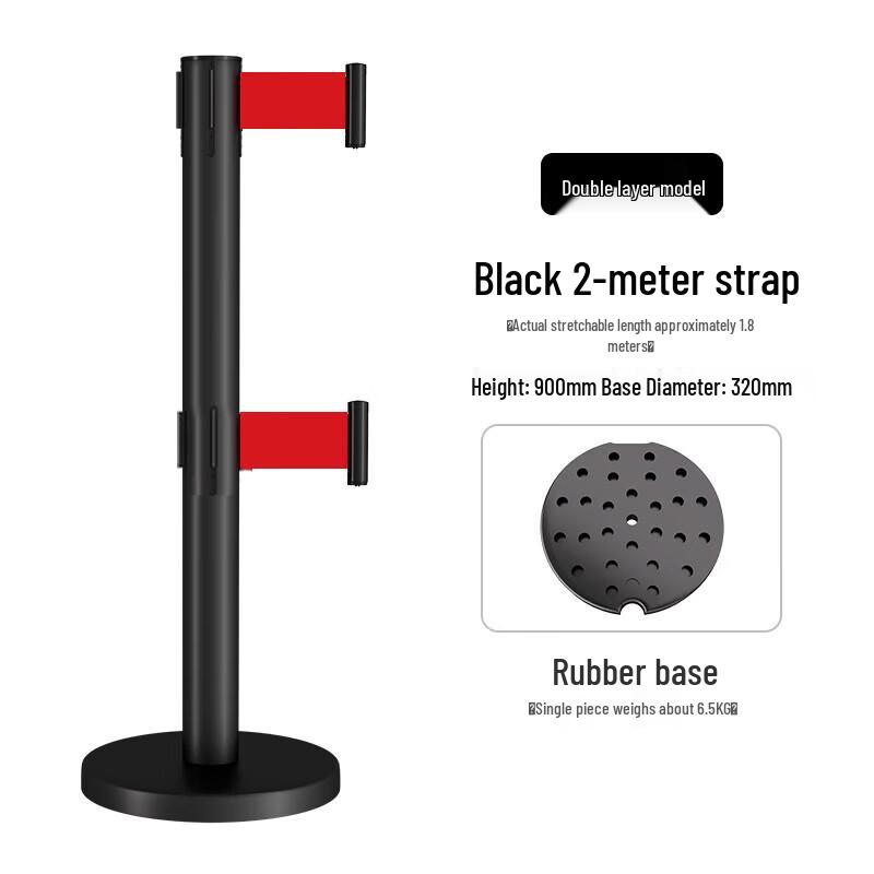Double-Layer Ret Retractable Queue Barrier Stanchion