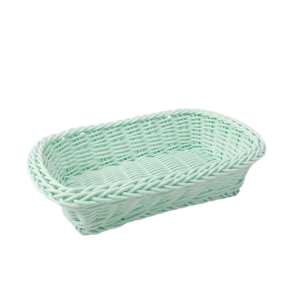 Plastic Wicker Basket Hand Woven Storage Basket New Imitation Rattan Basket  Fruit Display