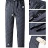 Plus Size 6XL Men's Sherpa Lined Pants Winter Thermal Fleece Trousers For Man Loose Straight Leg Unisex Casual Warm Trousers
