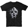 MF DOOM Glitch Effect Metal Mask Graphic Black T-Shirt | Hip-Hop/Rap Fan Streetwear Merch Tee