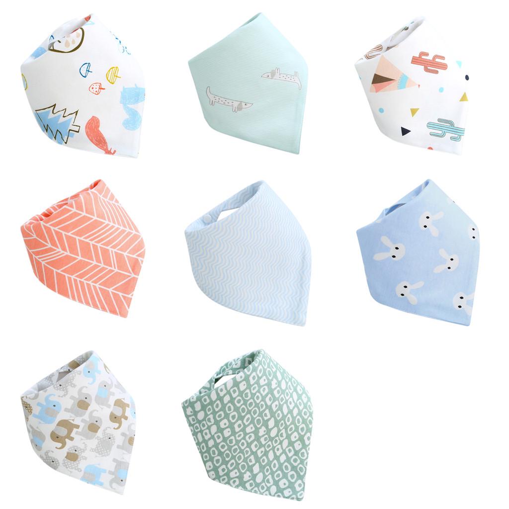 2PCS Baby Bibs Baby Bandana Drool Bibs Six Layers Folding Washing Pure Cotton