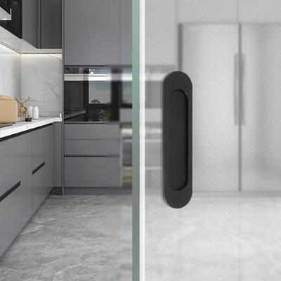 Tirador Ovalado Autoadhesivo Yousheng para Puertas Correderas Aleación de Aluminio Manija de Puerta Instantánea Adhesiva Puertas Correderas de Granero Ventanas Armarios Tirador Empotrado Oculto