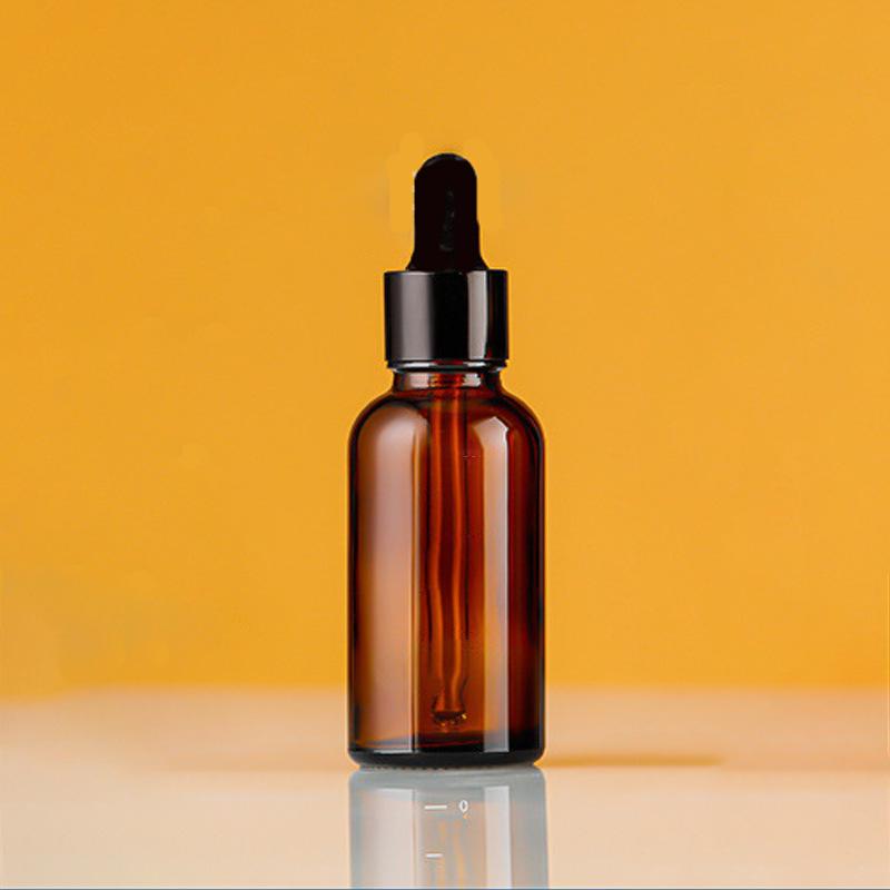 Brown Glass Bottles: 5ml, 10ml Essential Oil Bottles & 30ml, 50ml Dropper Serum Bottles for Decanting.