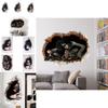3d Realistic Horrifying Halloween Wall Breakthrough Ghost Girl Wall Sticker Removable Pvc Decor For Living Room And Hallway