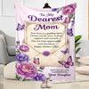 Mom's Gratitude And Love Blanket Suitable for Sofas,travel, Living Rooms Also a Good Gift for Friends and Family Suitable for All Seasons.