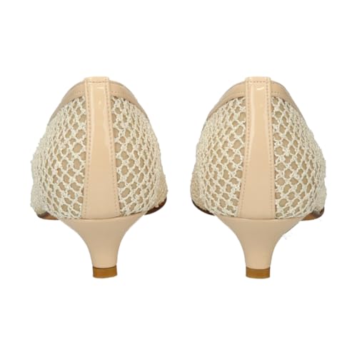 Bridget Birkin Women's Pointed Toe Pumps with Accented Instep, White, Size 23.0 cm, 551031