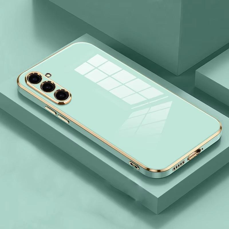 Luxury Plating Silicone Case For Samsung Galaxy A56 A26 A16 A36 A06 A15 A25 A35 A24 A34 A54 A14 A13 A32 A33 A52 A22 4G 5G Cover