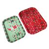 Christmas Decor Tinplate Disc Wine Fruit Candy Plate Food Storage Tray for Home Kitchen