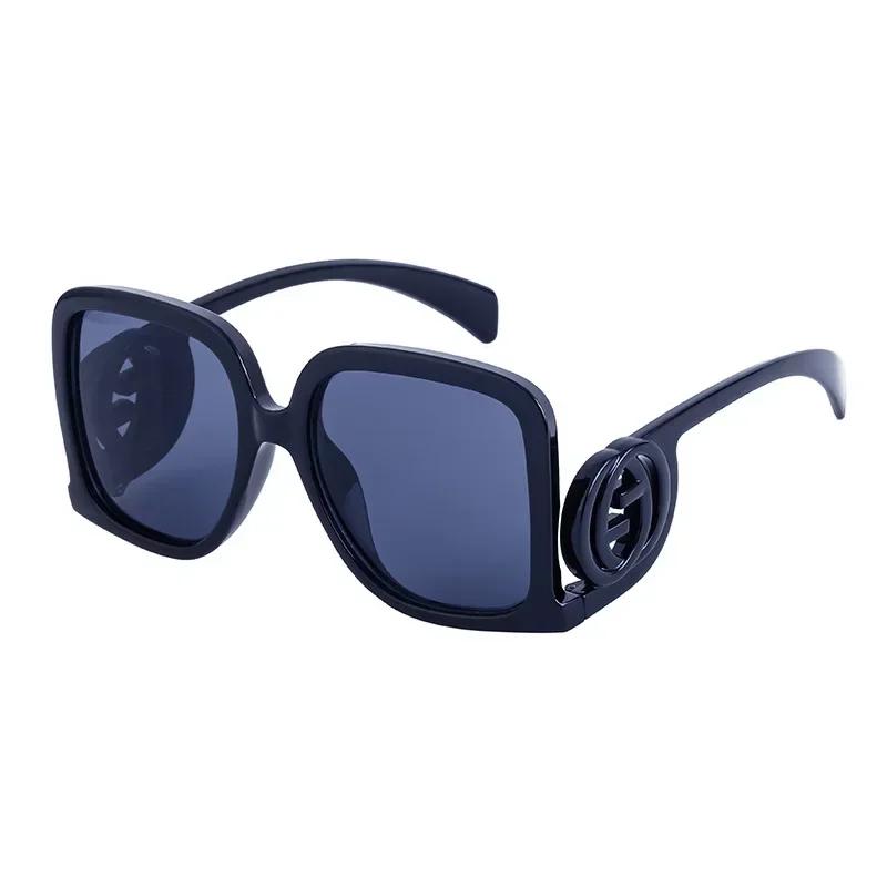 Estilo Único Oversized Moda Dama Gafas de Sol Montura de Plástico Gafas de Sol Mujer Marca de Lujo Diseñador Niñas Cuadradas Gafas de Sol