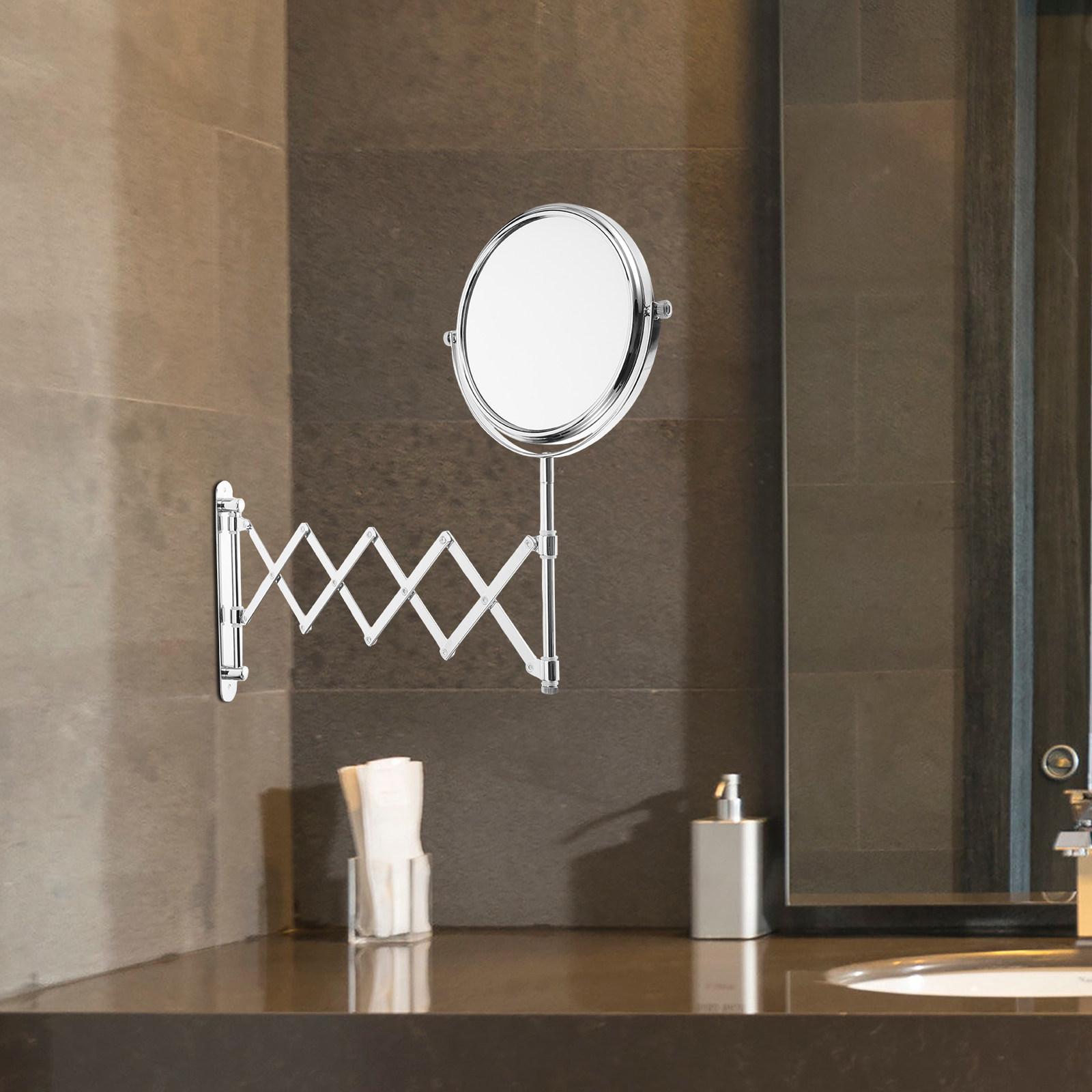 

Two-Sided 3X Magnifying Bathroom Wall Mirror 6 Inch Retractable 360 Degree Swivel Extendable Makeup Vanity Mirror for Small China Mainland