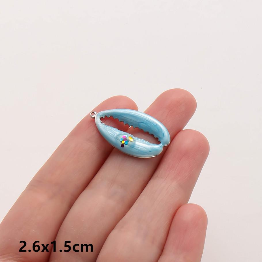 6pcs Enamel Marine Animal Starfish Fish Tail Sea Turtle Stainless Steel Charms For Jewelry Making Bulk Handmade Keychain Pendant
