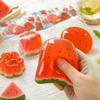 Stress Relief Squeezable Toy 1Pc Soft Cartoon Maltose Pudding Toast Watermelon Sensory Toy For Adults Students Relaxation