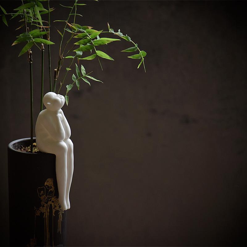 Ручная работа, Белые фарфоровые украшения, Креативные керамические украшения, Домашний шкаф, Книжная полка, Компьютер, Милые