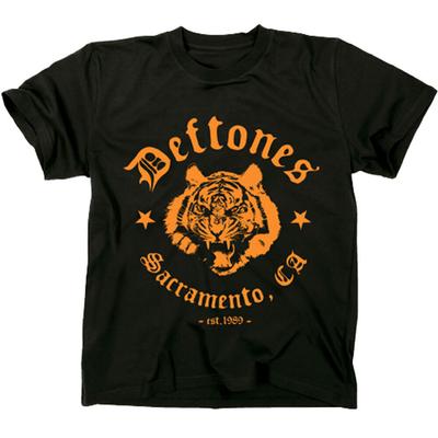 Men's Deftones Tiger Slim Fit T-shirt Black Unisex T-Shirt