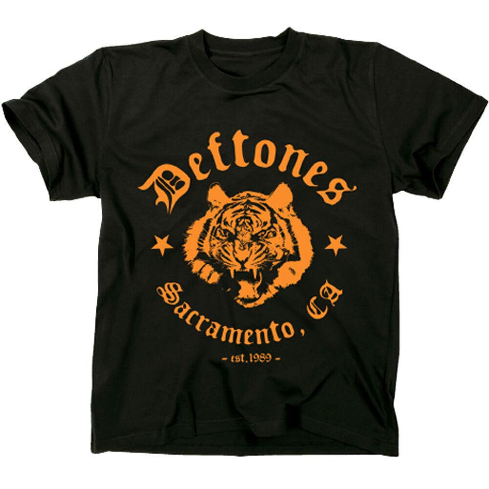 Men s Deftones Tiger Slim Fit T-shirt Black Unisex T-Shirt S