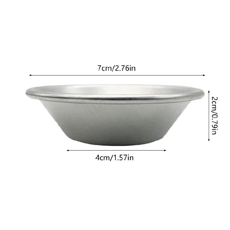 Set di 50 Stampini Piccoli per Torte in Alluminio, Stampini Antiaderenti per Cupcake, Stampini Metallici per Budini