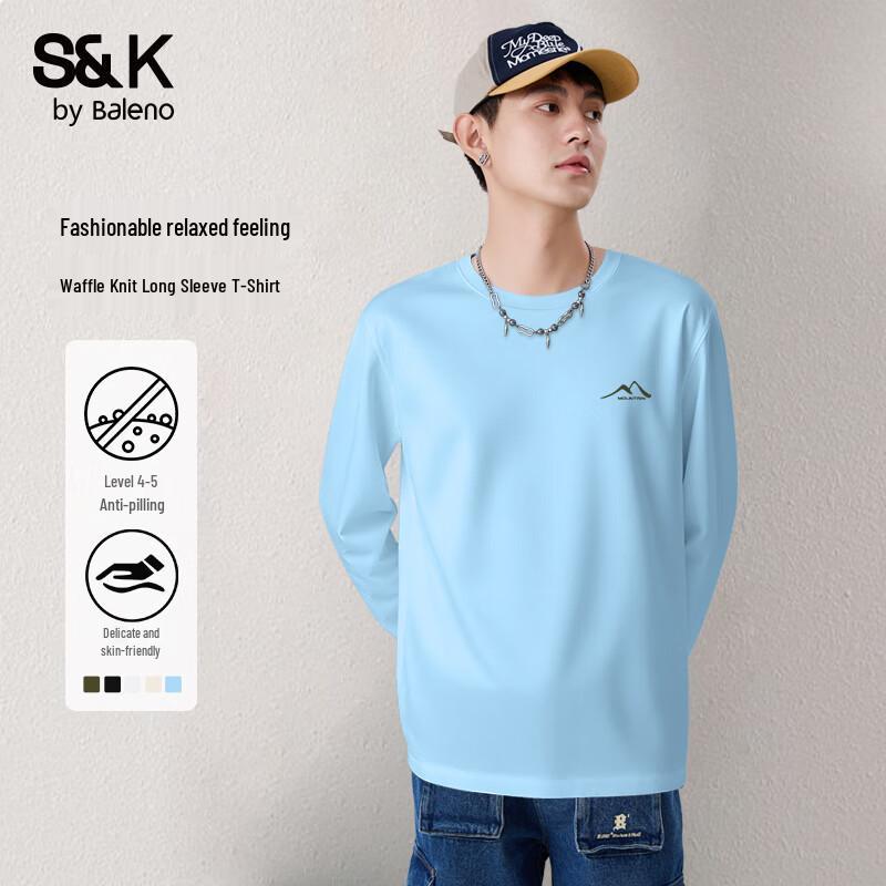 Baleno Men's Waffle Knit Long-Sleeve T-Shirt