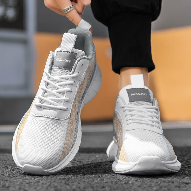 Fashion Running Men's Casual Sneakers Mesh Upper Black Without Leather On Clearance Gym Spring and Autumn Breathable Male Sports Shoes