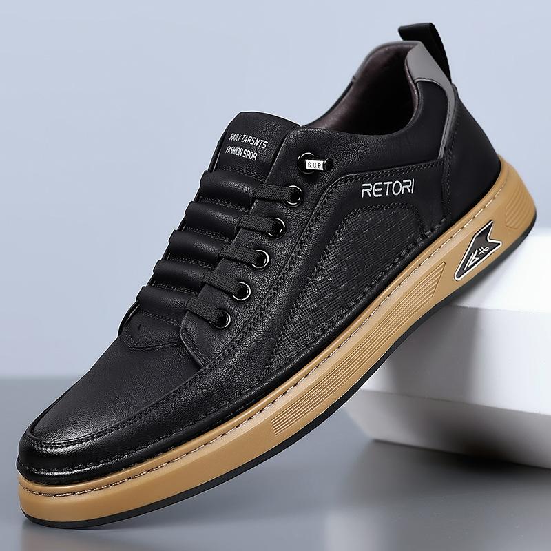Board Shoes Men's Shoes Sports Casual Leather Shoes Men's Soft-soled Work Shoes Tide 2025