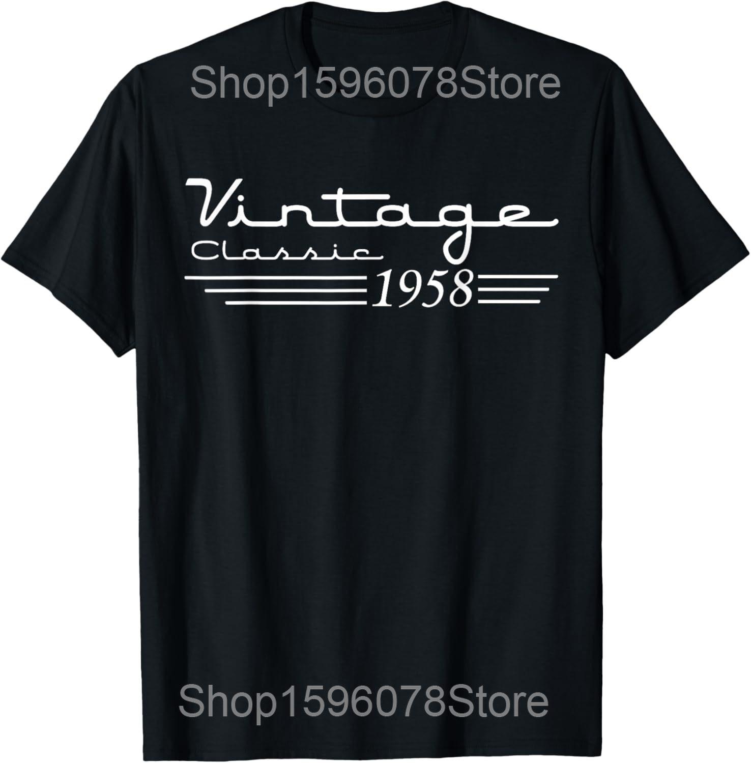 

Est 1958 Limited Edition 68th Birthday Vintage 68 Year Old T Shirts Streetwear Tee Shirt Short Sleeve Unisex Loose Clothing 4XL
