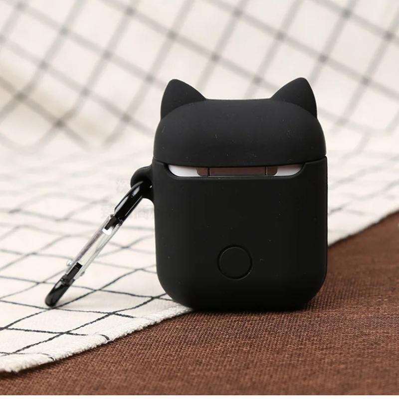 Cute 3D Black Cat Protective Shockproof Earphone Silicone Cover For Airpods Pro 2 Case/Airpods Pro/1/2/3 Case Funda Men Kids