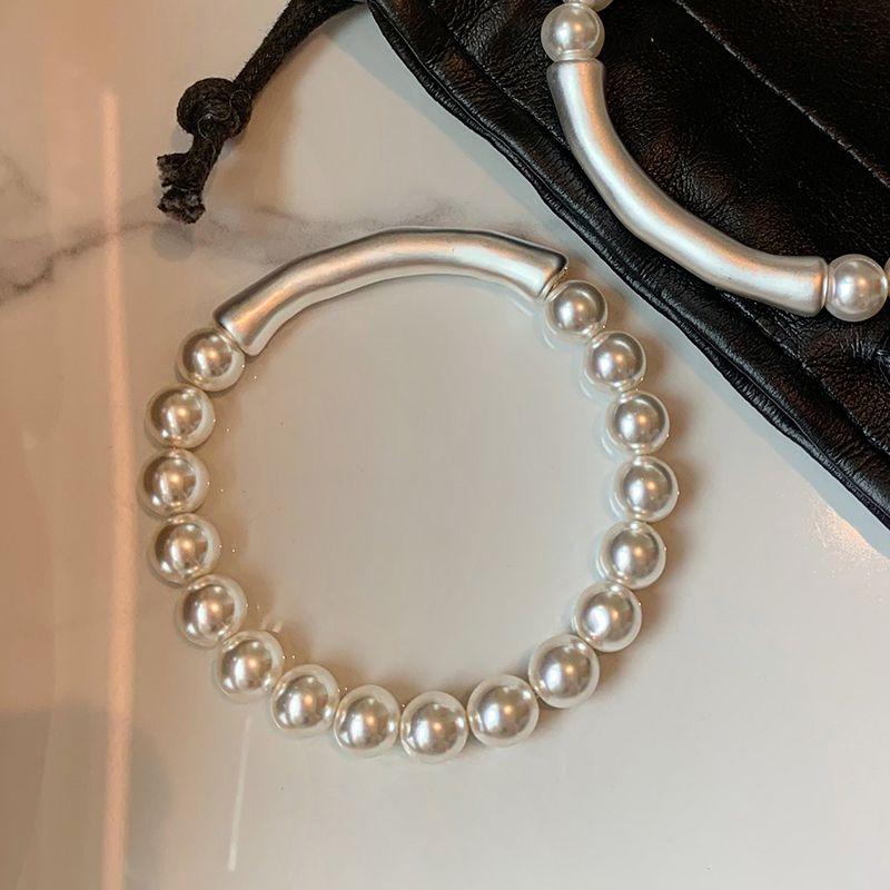 

Серебряный браслет из бамбука с белым кристаллом для женщин Доступная роскошь Изысканная мода Уникальный дизайн Привлекающий богатство и сокровища Ювелирный браслет Pearl hand circumference 14-17cm]