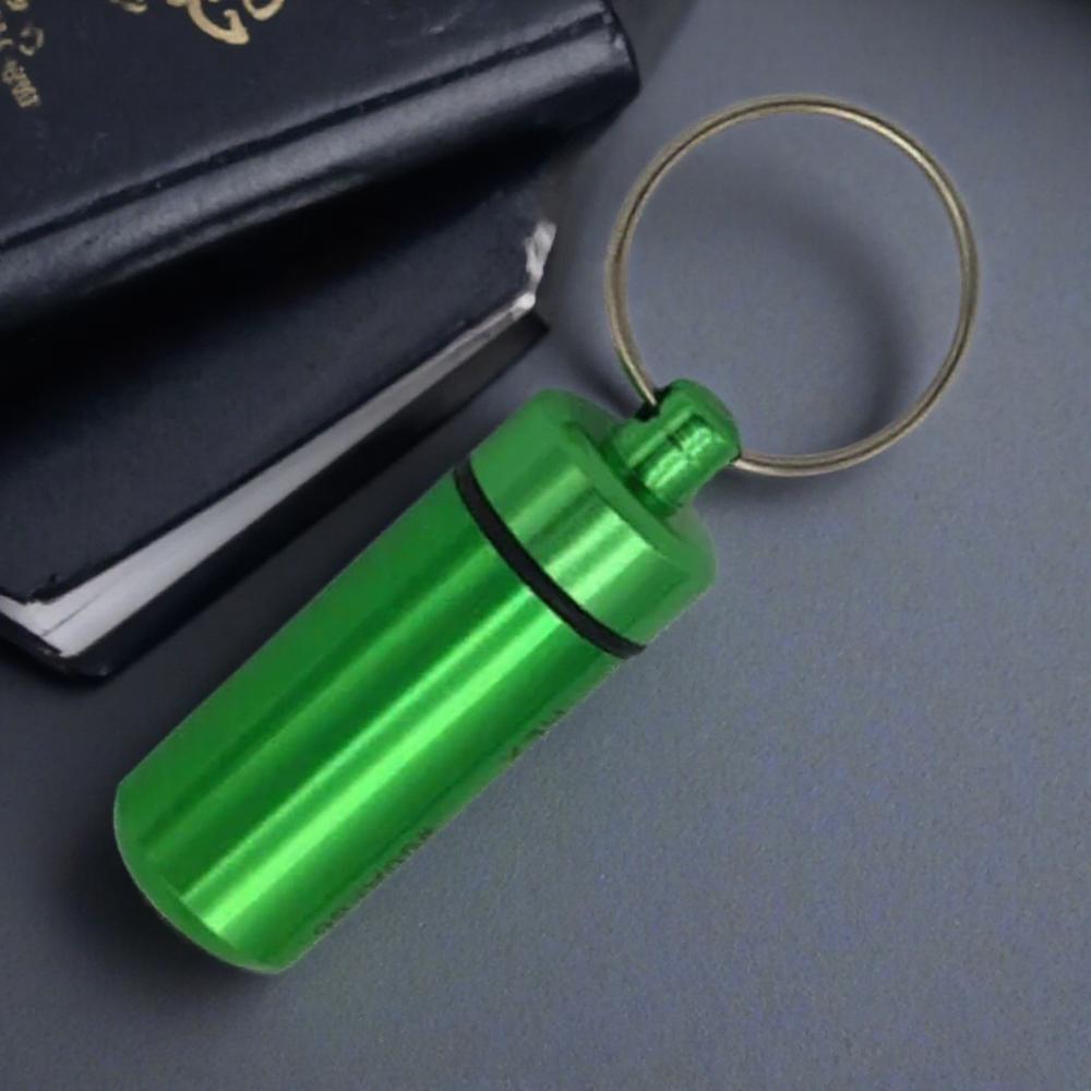 Portable Mini Waterproof Aluminum Pill Box Container Organizer for Medicine Vitamins Fish Oils Travel Storage