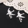 1Pair Simple Swallow Bird Ear Clip For Women Girls Simple Animal Non-Piercing Fake Cartilage Ear Cuff Jewelry Gifts